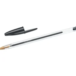 BIC Cristal - 50 Stylos à bille - noir - 1 mm - pointe moyenne