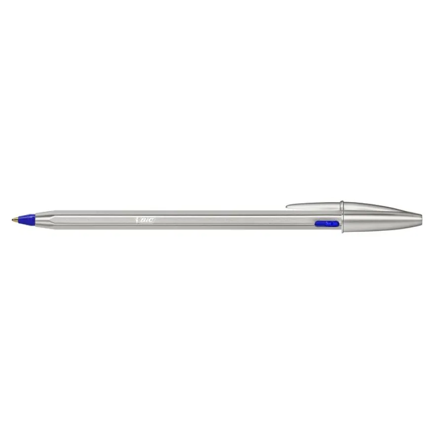 BIC Cristal Re'New - Stylo à bille rechargeable bleu