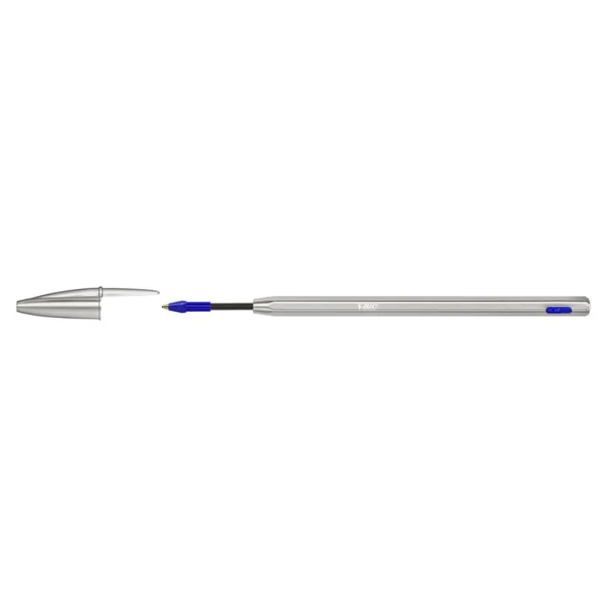 BIC Cristal Re'New - Stylo à bille rechargeable bleu