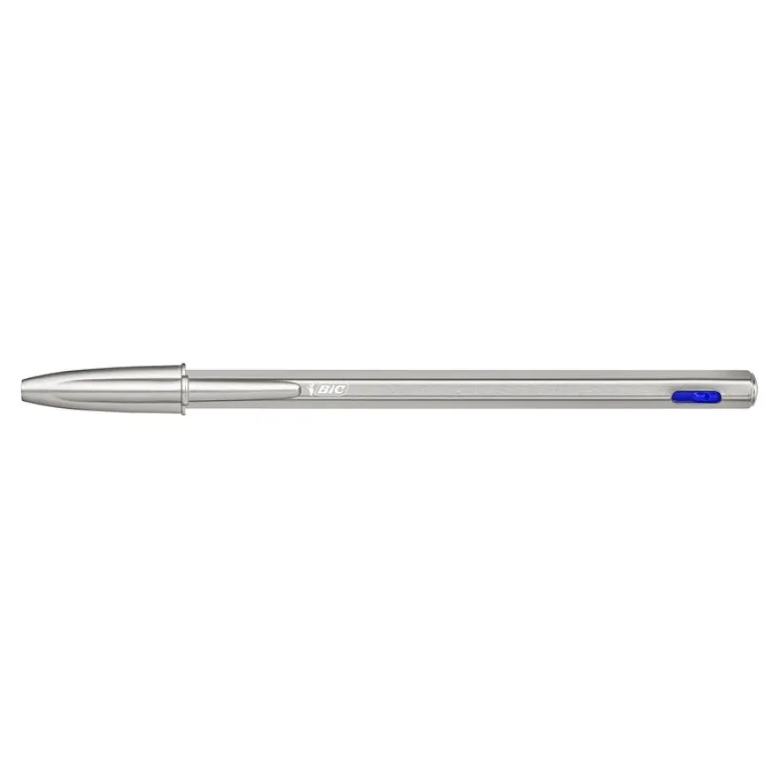 BIC Cristal Re'New - Stylo à bille rechargeable bleu