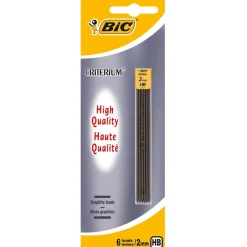 BIC Critérium - Pack de 6 mines pour porte mines - HB - 2 mm
