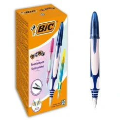 BIC EasyClic Standard - Stylo plume encre bleue - disponible dans différentes couleurs