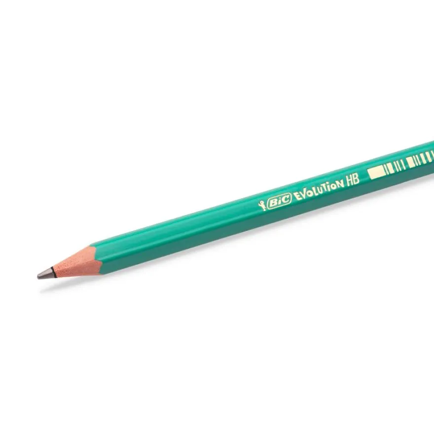 BIC ECOlutions EVOLUTION 655 - Pack de 4 Crayons à papier - HB - embout gomme