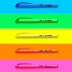 BIC Highlighter - Pack de 5 surligneurs - couleurs assorties