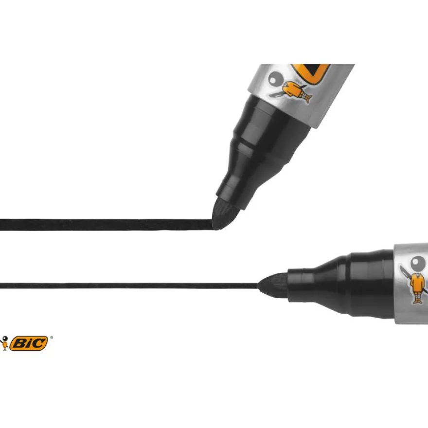 BIC MARKING 2000 - Pack de 12 marqueurs permanents - pointe ogive - noir