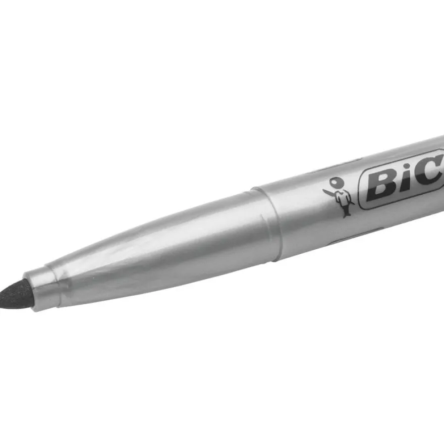 BIC MARKING Pocket 1445 - Pack de 12 marqueurs permanents - pointe ogive - noir