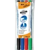 BIC VELLEDA 1721 - Pack de 4 marqueurs effaçables - pointe fine - couleurs assorties
