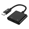 Bigben - Adaptateur USB - 24 pin USB-C (M) pour 24 pin USB-C (F) - USB Power Delivery (60W), alimentation USB + audio - noir