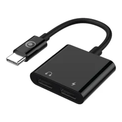 Bigben - Adaptateur USB - 24 pin USB-C (M) pour 24 pin USB-C (F) - USB Power Delivery (60W), alimentation USB + audio - noir