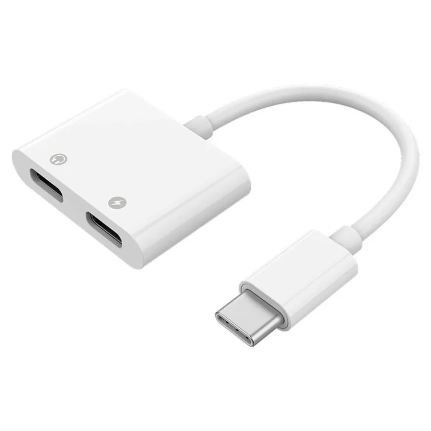 Bigben - Adaptateur USB-C audio vers USB-C + charge