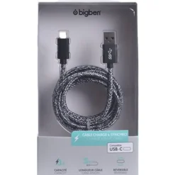 Bigben - câble de charge et de synchronisation USB/USB-C - 2 m - noir