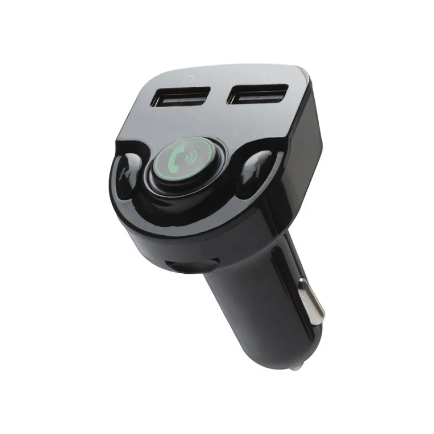 BigBen - chargeur allume cigare pour voiture avec transmetteur FM - 2 USB-A
