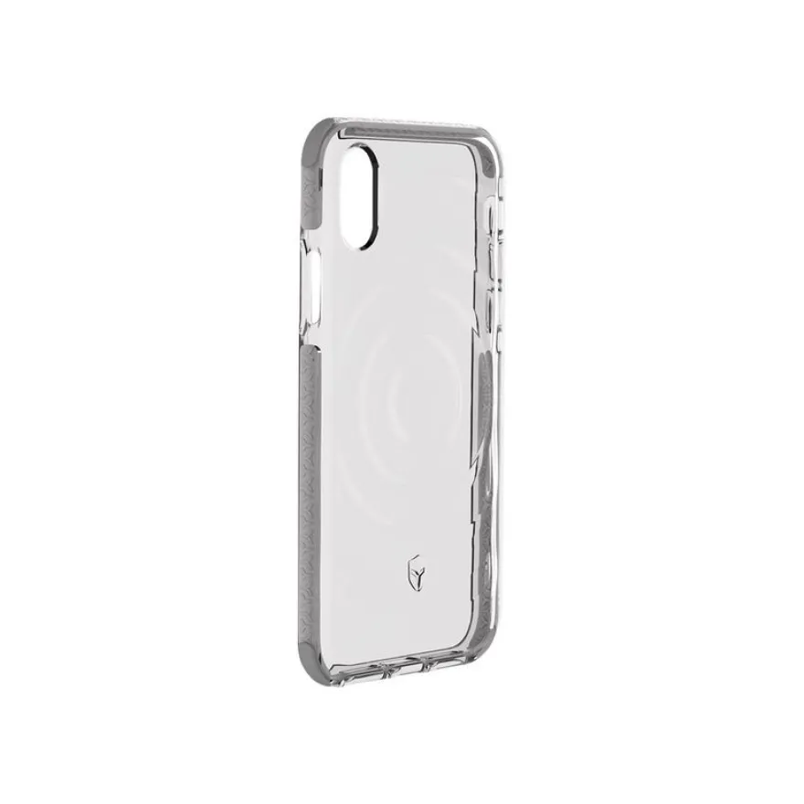 Bigben - Coque de protection pour iPhone X/XS - transparent et argent