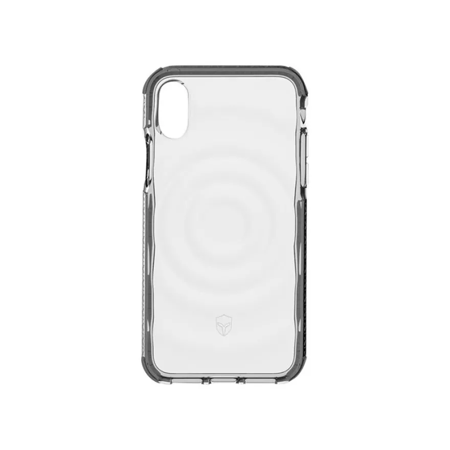 Bigben - Coque de protection pour iPhone X/XS - transparent et argent