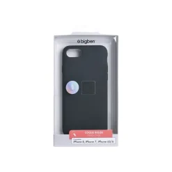 BigBen - Coque de protection pour iPhone 6/6S/7/8/SE - finition soft touch noir