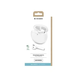 BigBen - Kit main libre - écouteur sans fil bluetooth - blanc