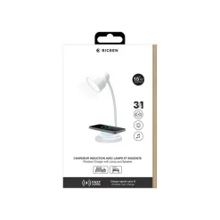 BIGBEN - Lampe de bureau avec chargeur sans fil - LED - blanc