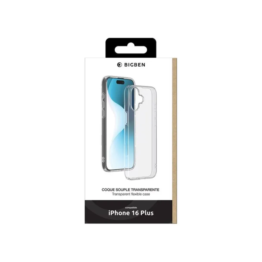 BIGBEN Connected - Coque de protection pour Apple iPhone 16 Plus - transparent