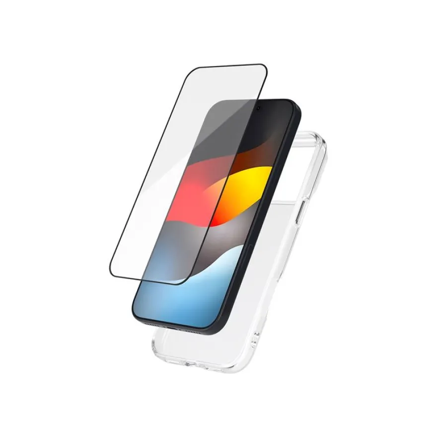 BIGBEN Connected - 2 en 1 - coque de protection avec verre trempé 2,5D pour iPhone 17 Pro Max - transparent