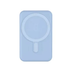 BIGBEN Connected - Banque d'alimentation - magnetic MagSafe wireless, Qi - 5000 mAh - 10 Watt - 2 connecteurs de sortie (USB, 24 pin USB-C) - bleu