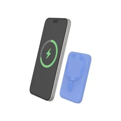 BIGBEN Connected - Batterie externe - Magsafe, Qi - 5000 mAh - 2 connecteurs de sortie (USB, USB-C) - bleu