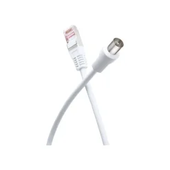 BIGBEN Connected - Câble d'antenne - connecteur IEC pour RJ-45 CAT7 S/FTP - 2 m - blanc