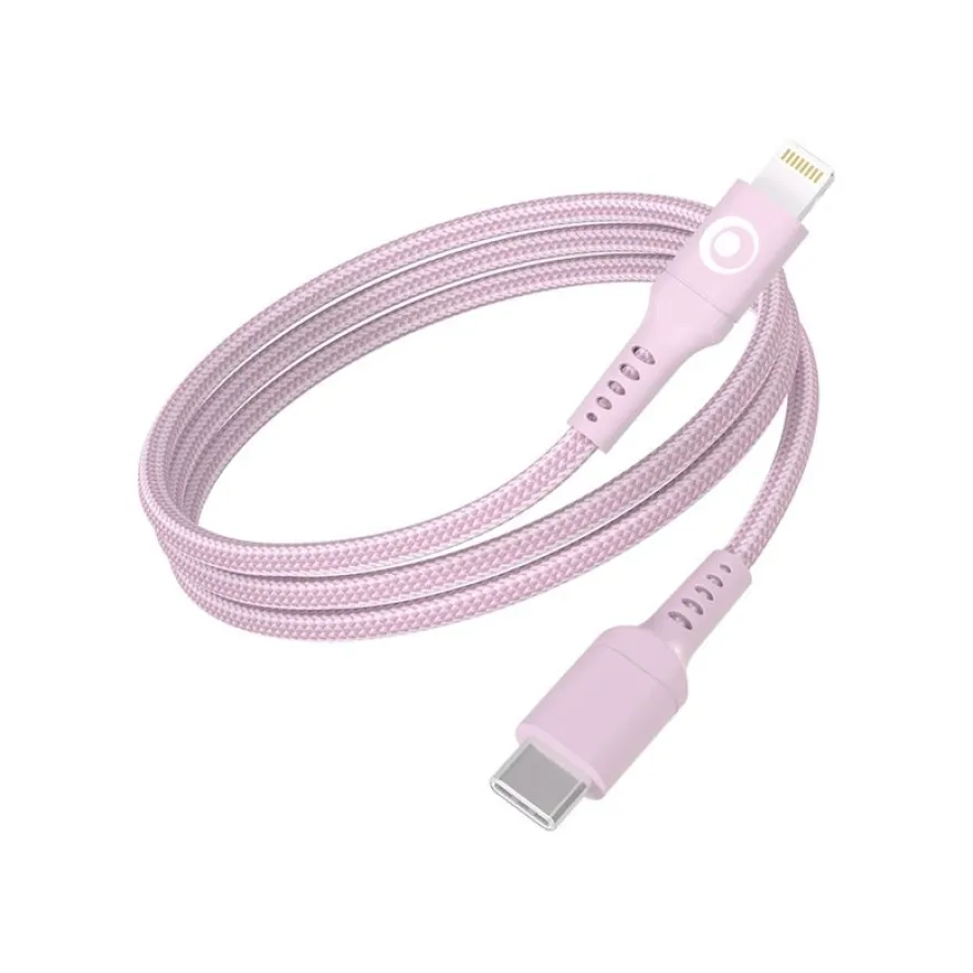 BIGBEN Connected - Câble Lightning - 24 pin USB-C mâle pour Lightning mâle - 1.2 m - rose
