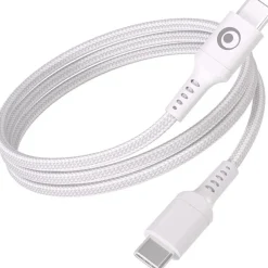 Bigben Connected - Câble USB-C vers USB-C - Tissé - 1,2m - Blanc