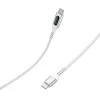 Bigben Connected - Câble USB-C vers USB-C - Tissé avec écran - 1.2m - Blanc