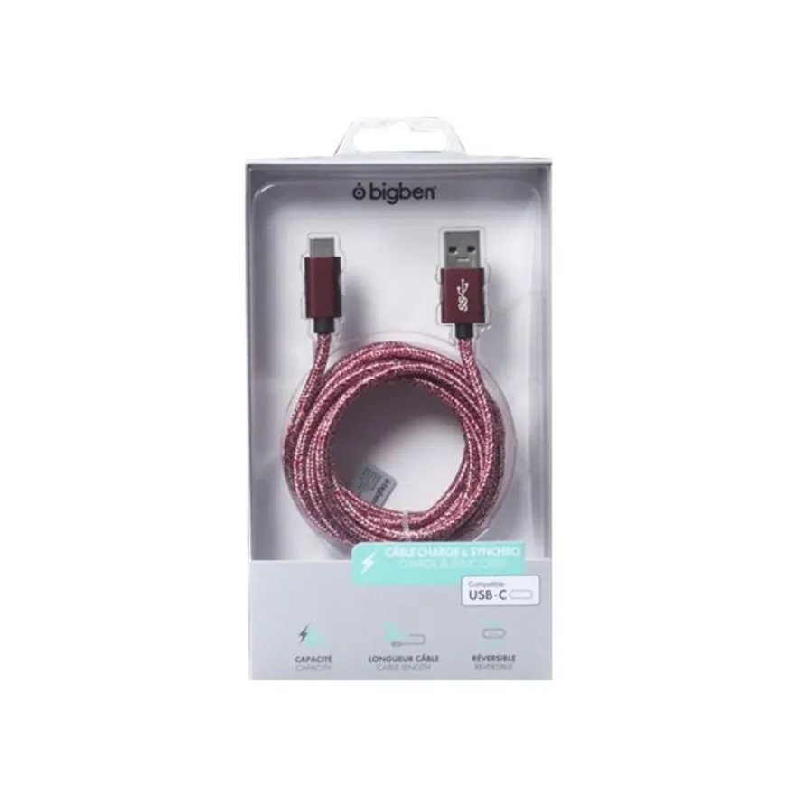 Bigben Connected - Câble USB de type-C - USB-C - 2 m - rouge