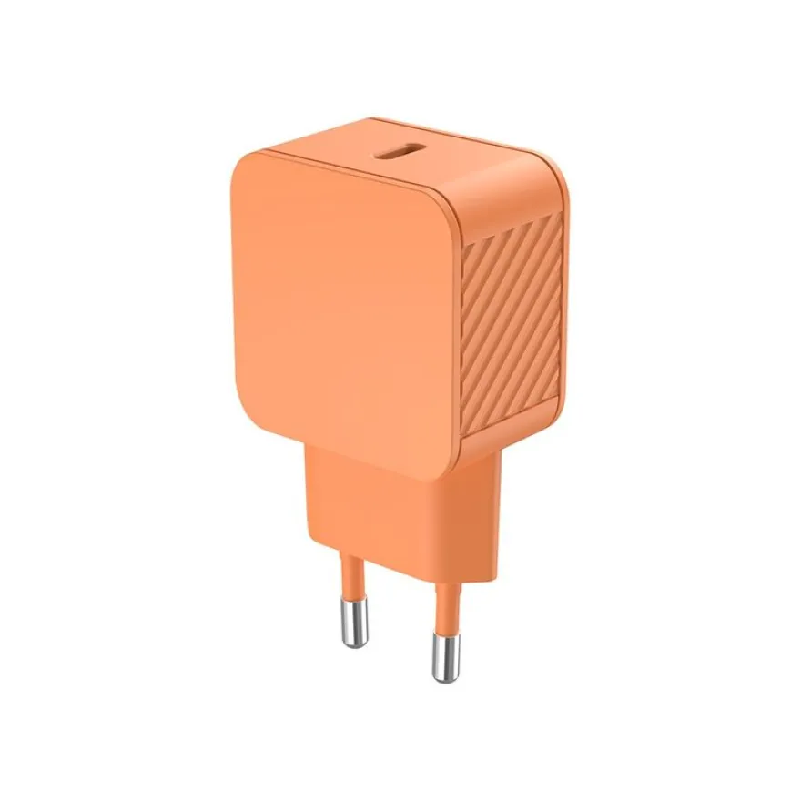 BIGBEN Connected - Chargeur secteur - 20 Watt - PD 3.0, GAN - Fast Charge (USB-C) - orange