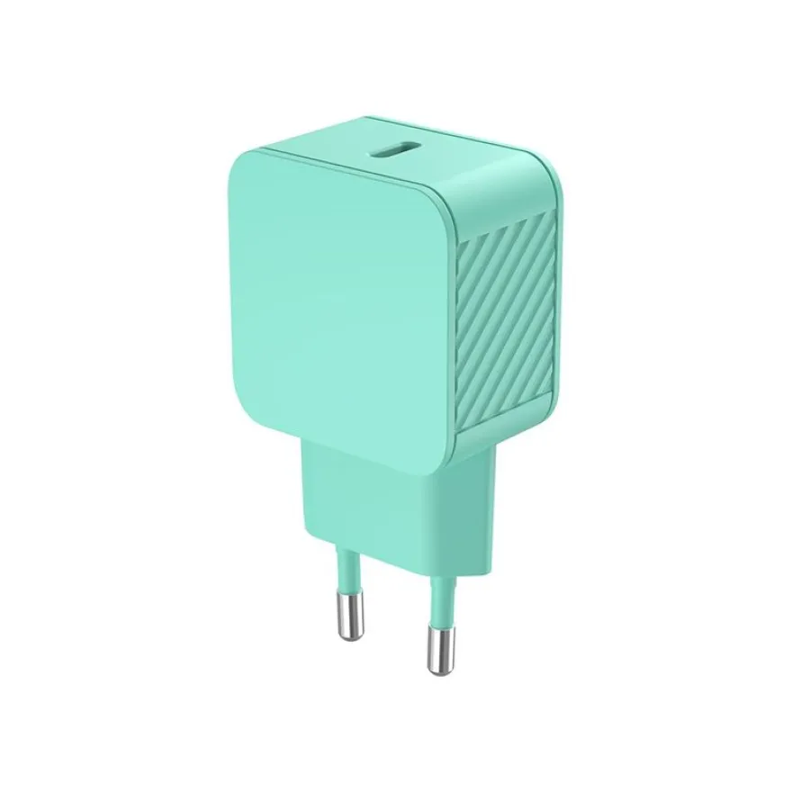 BIGBEN Connected - Chargeur secteur - 20 Watt - PD 3.0, GAN - Fast Charge (USB-C) - vert