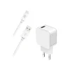 BigBen Connected - chargeur secteur pour smartphone + câble USB A/USB C - blanc