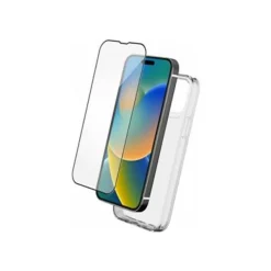 Bigben Connected - coque de protection + verre trempé pour Apple iPhone 15 - transparent