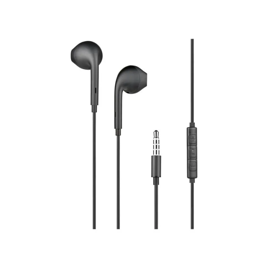 BIGBEN Connected - écouteurs Jack 3.5mm - avec Télécommande et Micro - Bouton Noir