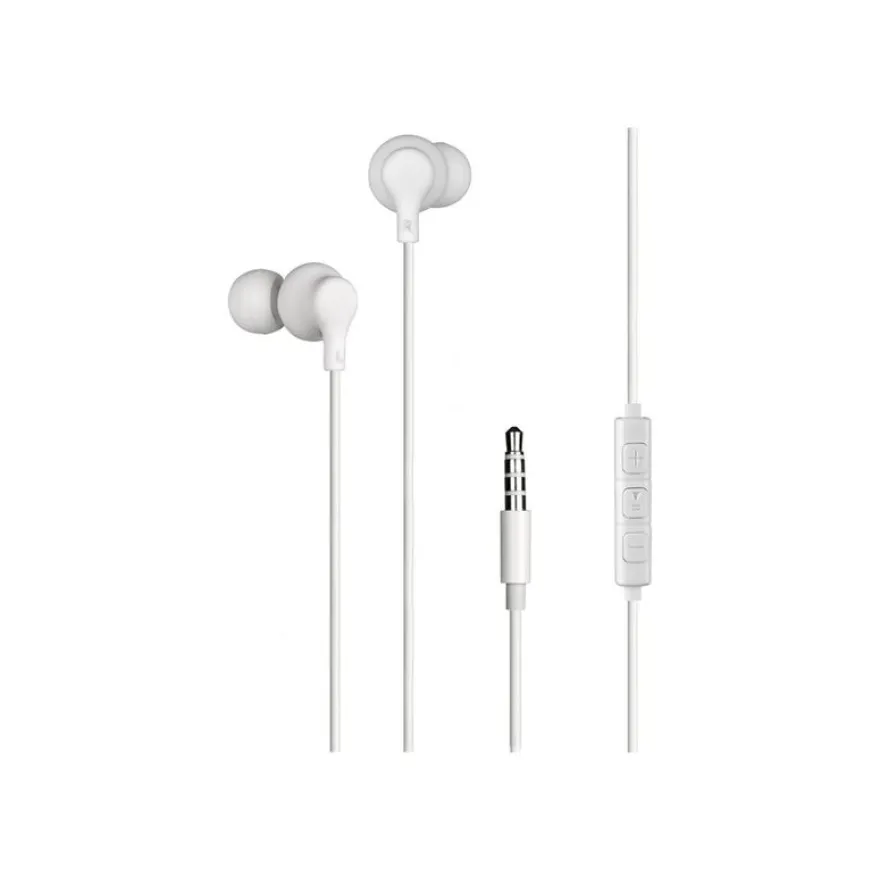 BIGBEN Connected - écouteurs Jack 3.5mm - Intra-auriculaire - avec Télécommande et Micro - Blanc