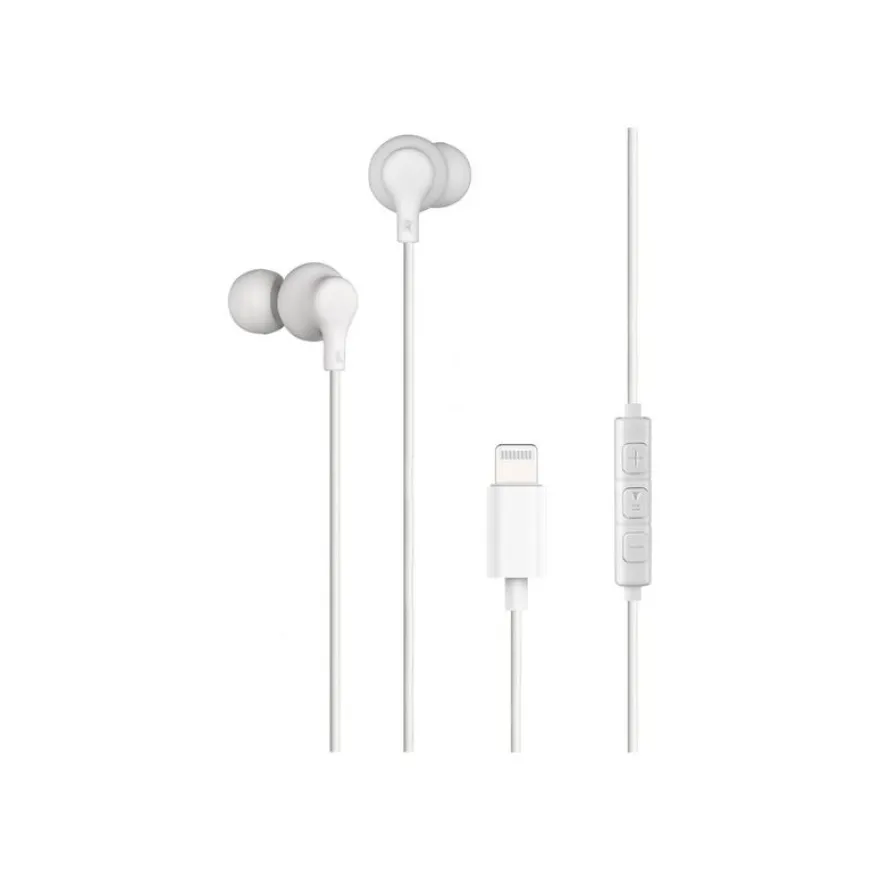 BIGBEN Connected - écouteurs Lightning - Intra-auriculaire - avec Télécommande et Micro - Blanc
