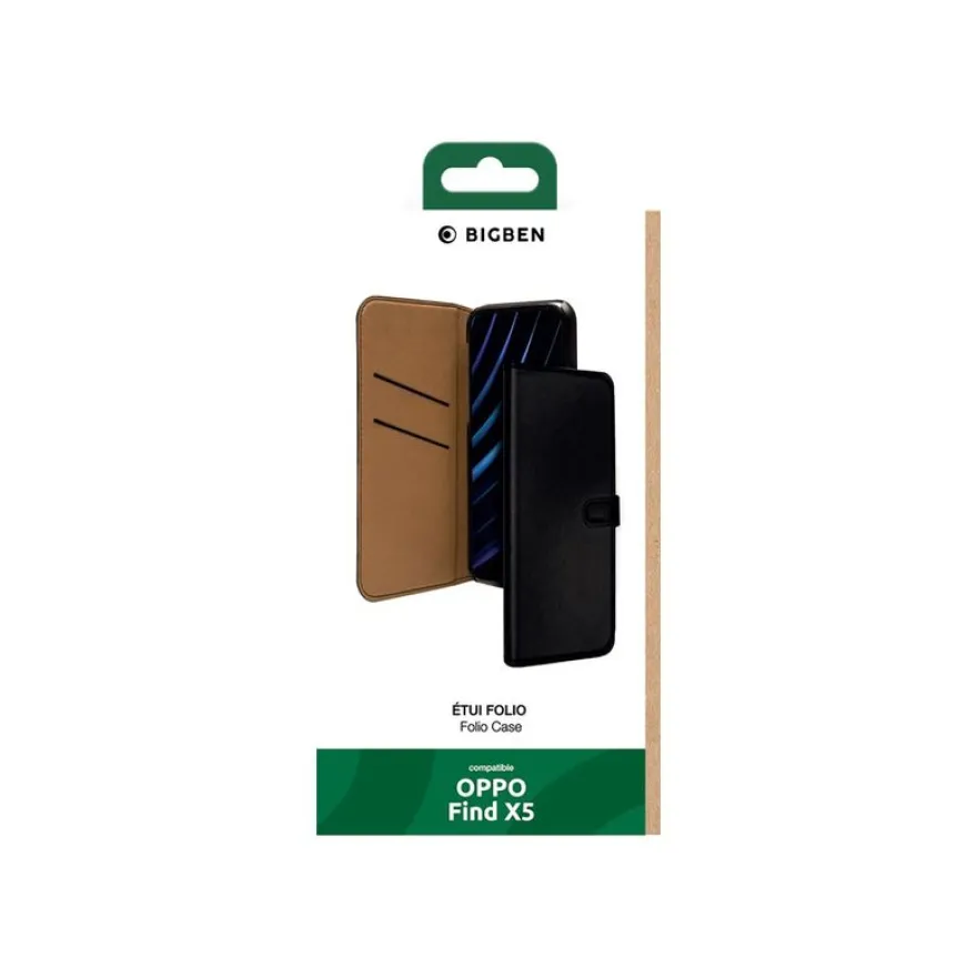 Bigben Connected - Etui folio pour Oppo Find X5 - noir