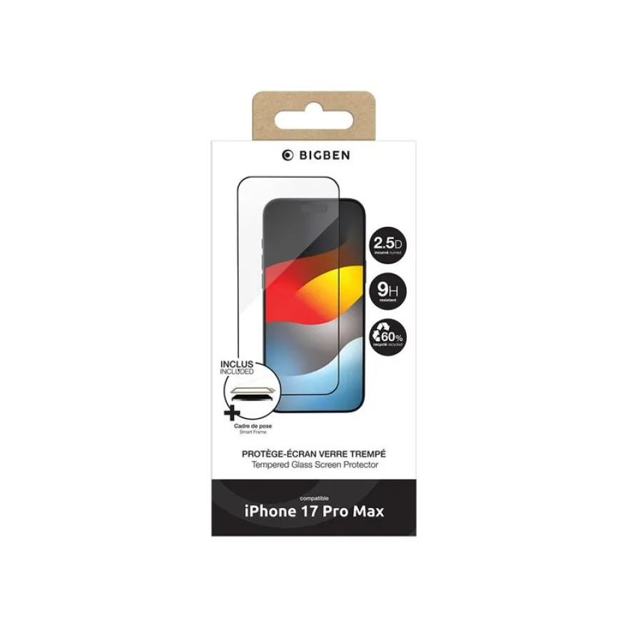 BIGBEN Connected - Protection d'écran en verre pour iPhone 17 Pro Max
