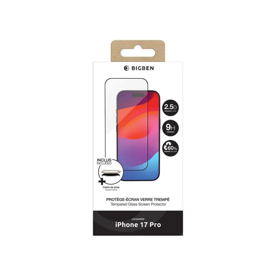 BIGBEN Connected - Protection d'écran en verre pour iPhone 17 Pro