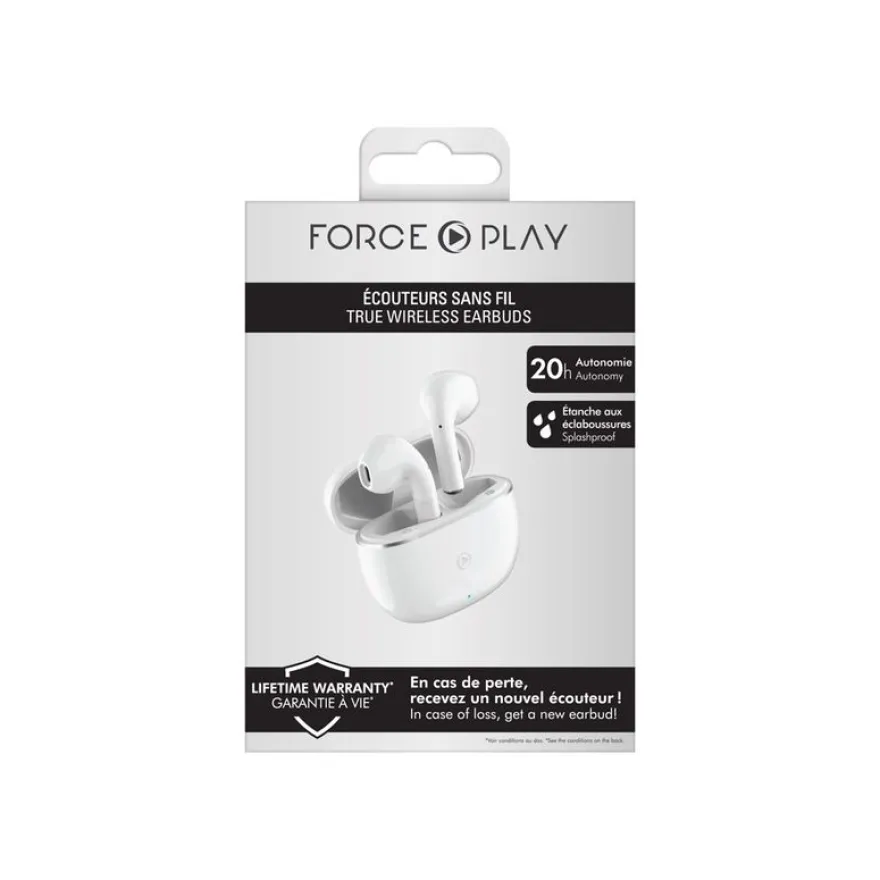 BigBen Connected Force Play - Kit main libre - écouteur sans fil bluetooth - blanc