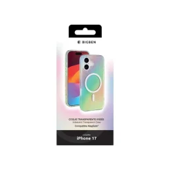 BIGBEN Connected Hybrid - Coque de protection pour Apple iPhone 17 - irisé transparent