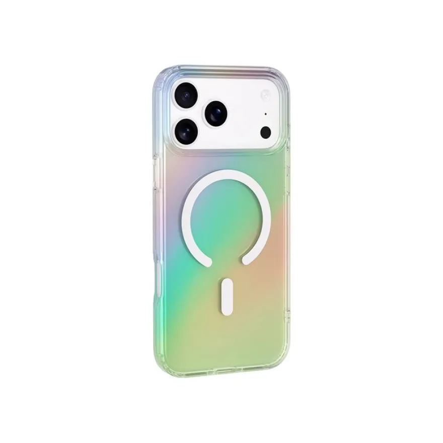 BIGBEN Connected Hybrid - Coque de protection pour iPhone 17 Pro Max - irisé transparent