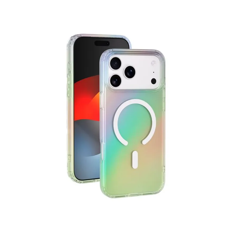 BIGBEN Connected Hybrid - Coque de protection pour iPhone 17 Pro Max - irisé transparent