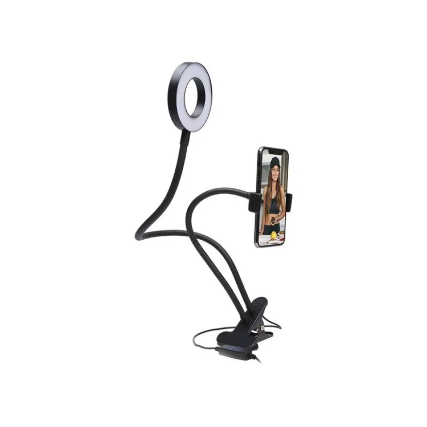 Bigben Vlogging S - kit d'accessoires contenant une pince, un flash et un support smartphone