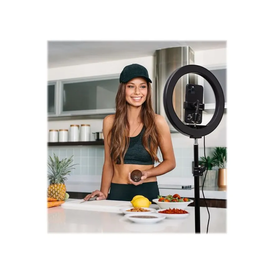 Bigben Vlogging XL - kit d'accessoires contenant un trépied téléscopique, un flash et un support smartphone