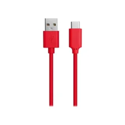 Bigben WOW - câble de charge et de synchronisation USB/USB-C - 1 m - rouge