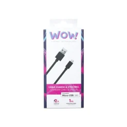 Bigben WOW - câble de charge et de synchronisation USB/micro USB - 1 m
