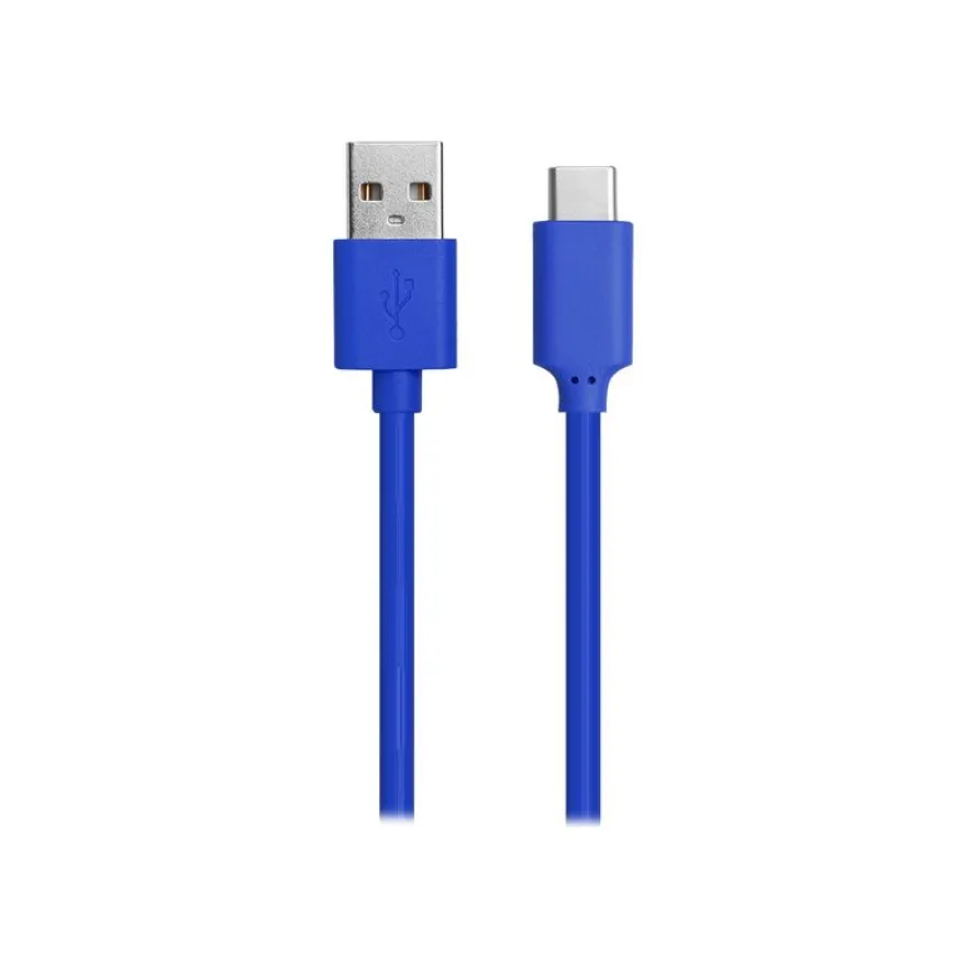 Bigben WOW - câble de charge et de synchronisation USB/USB-C - 1 m - bleu