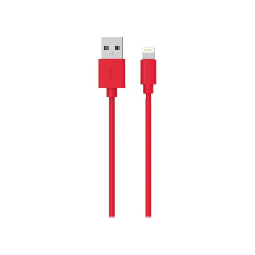 BigBen Wow - câble de charge et de synchronisation USB/Connectique Lightning - 1m - rouge